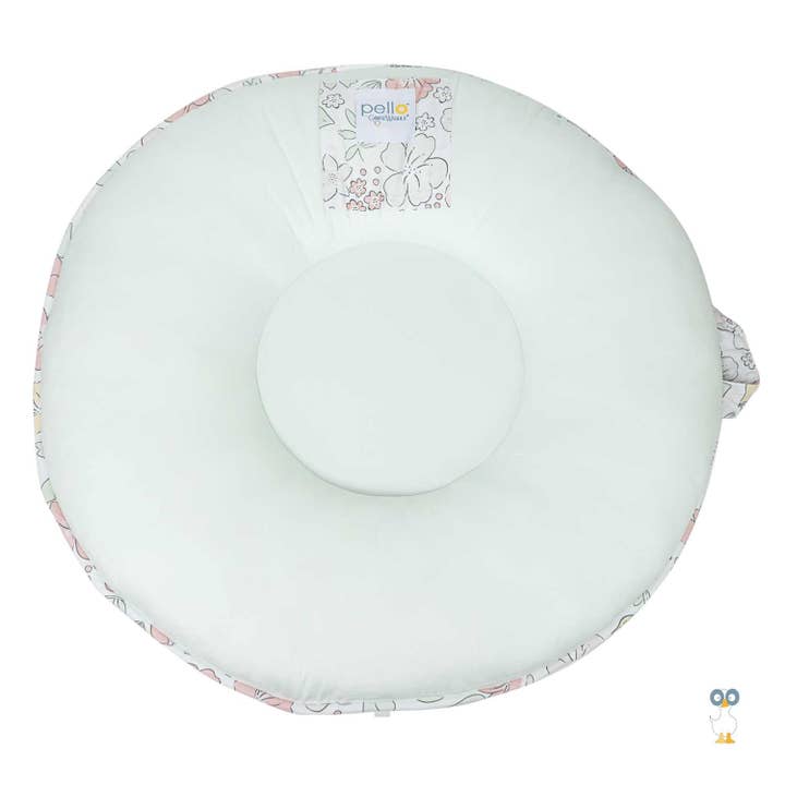 Lemon Aqua Glass 34" Diameter Round Floor Pillow Cushion