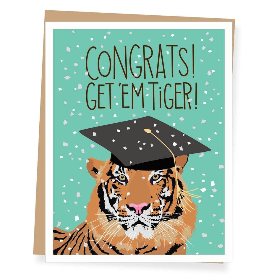 Apartment 2 Cards Apartment 2 Cards Get 'Em Tiger Graduation Card - Little Miss Muffin Children & Home