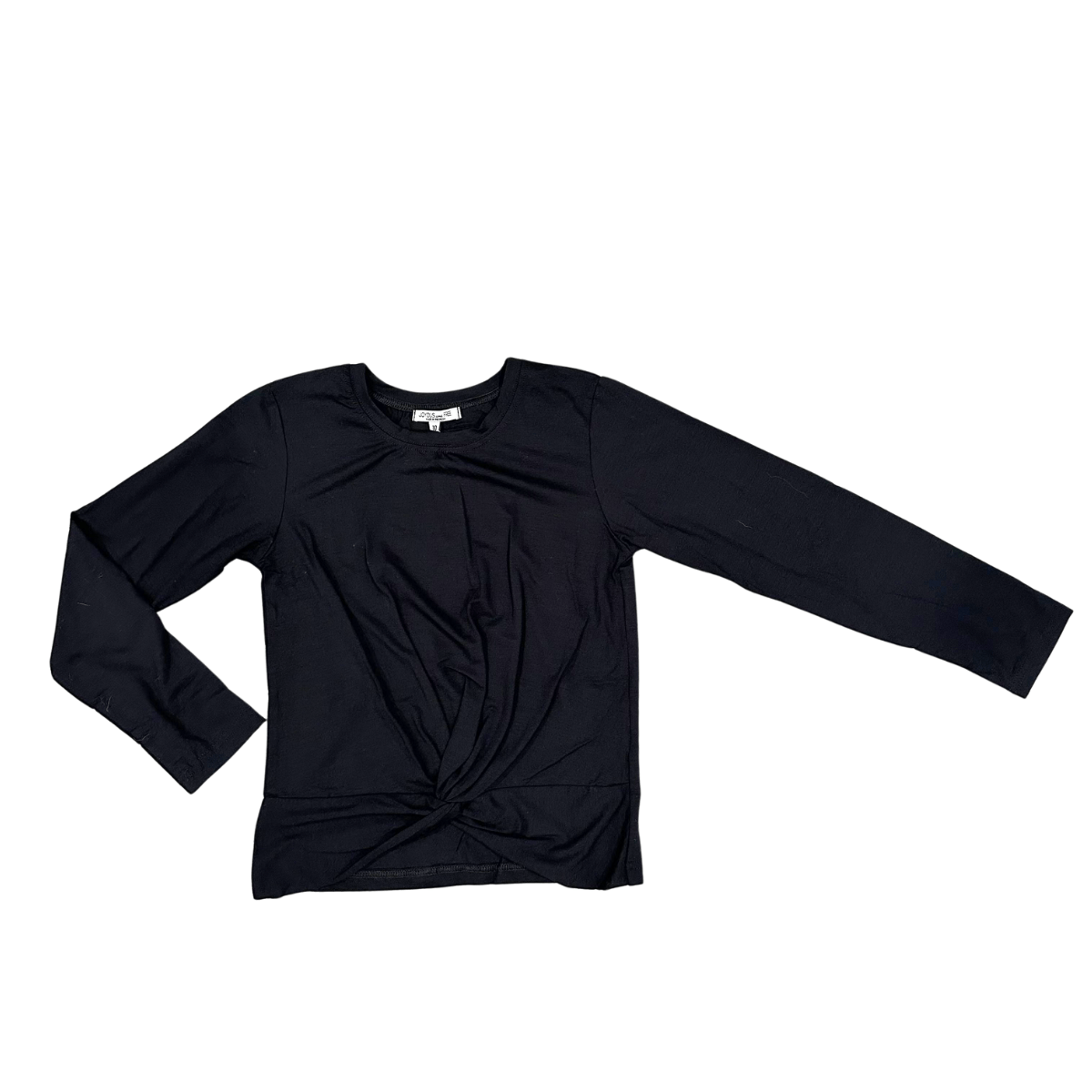 girls long sleeve black top