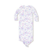 blue and pink floral ribbon baby knotted gown