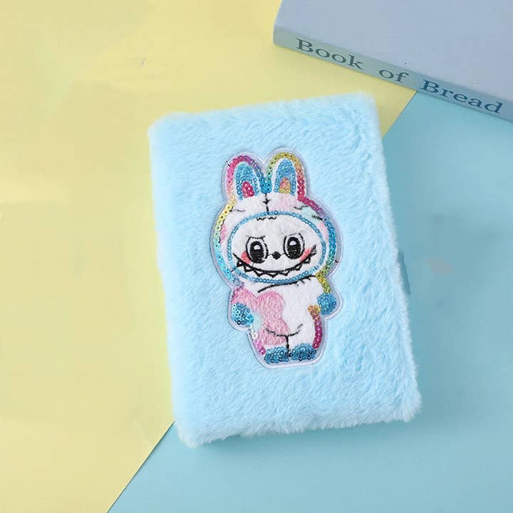 blue labubu note book