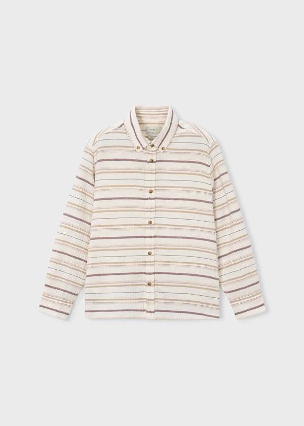 Long Sleeve Striped Button Up Shirt