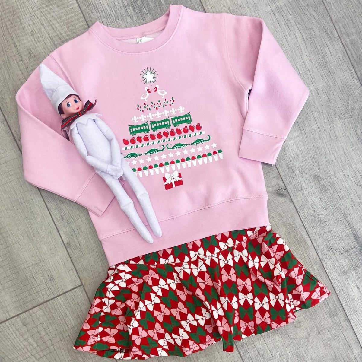 christmas bow skirt for girls