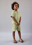 Bambula Cotton Button Down Shirt in Bamboo