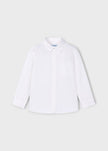 Mayoral Usa Inc Long Sleeve Button Up Shirt in White - Little Miss Muffin Children & Home
