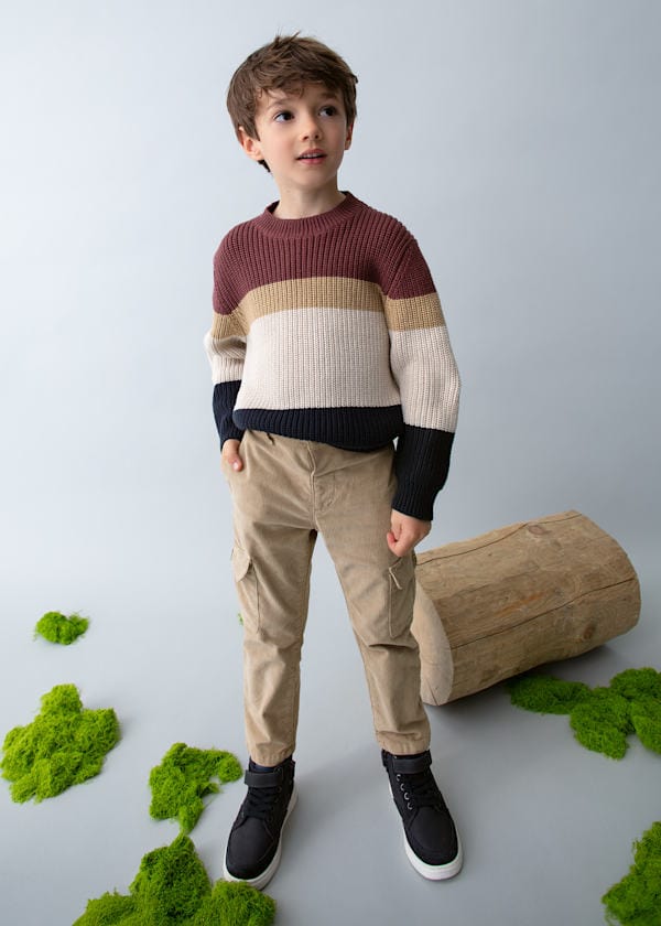 boys tan corduroy cargo pants