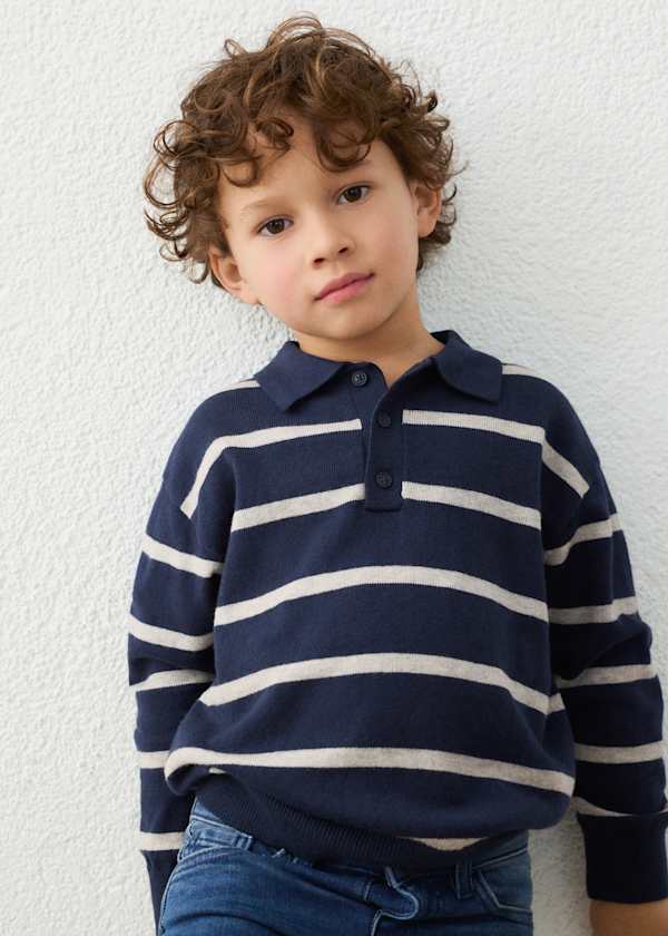 Striped Knit Polo