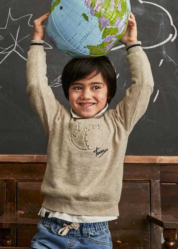 Mayoral Usa Inc Embossed Knit Sweater in Chai - Little Miss Muffin Children & Home