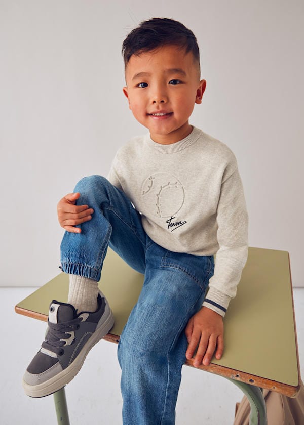 Mayoral Usa Inc Embossed Knit Sweater in Chai - Little Miss Muffin Children & Home