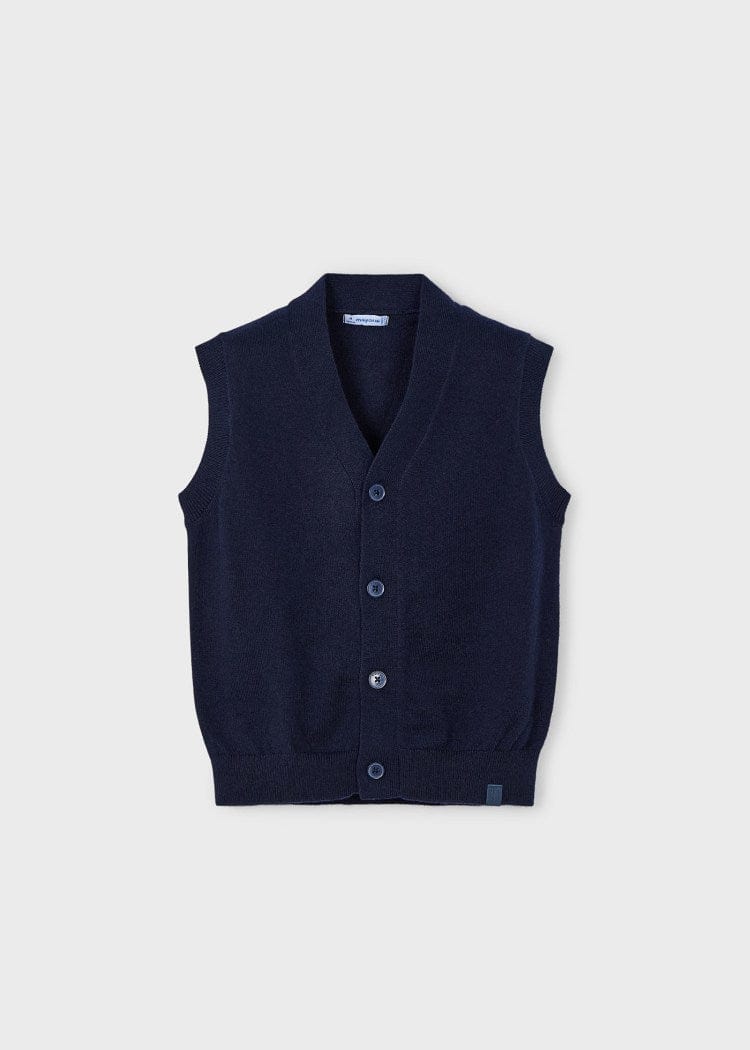 Mayoral Usa Inc Mayoral Tricot Knit Sweater Vest in Navy - Little Miss Muffin Children & Home