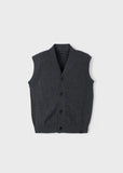 Mayoral Tricot Knit Sweater Vest in Pencil Grey