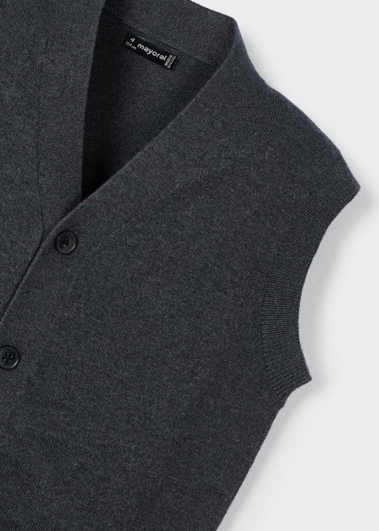 Mayoral Usa Inc Mayoral Tricot Knit Sweater Vest in Pencil Grey - Little Miss Muffin Children & Home