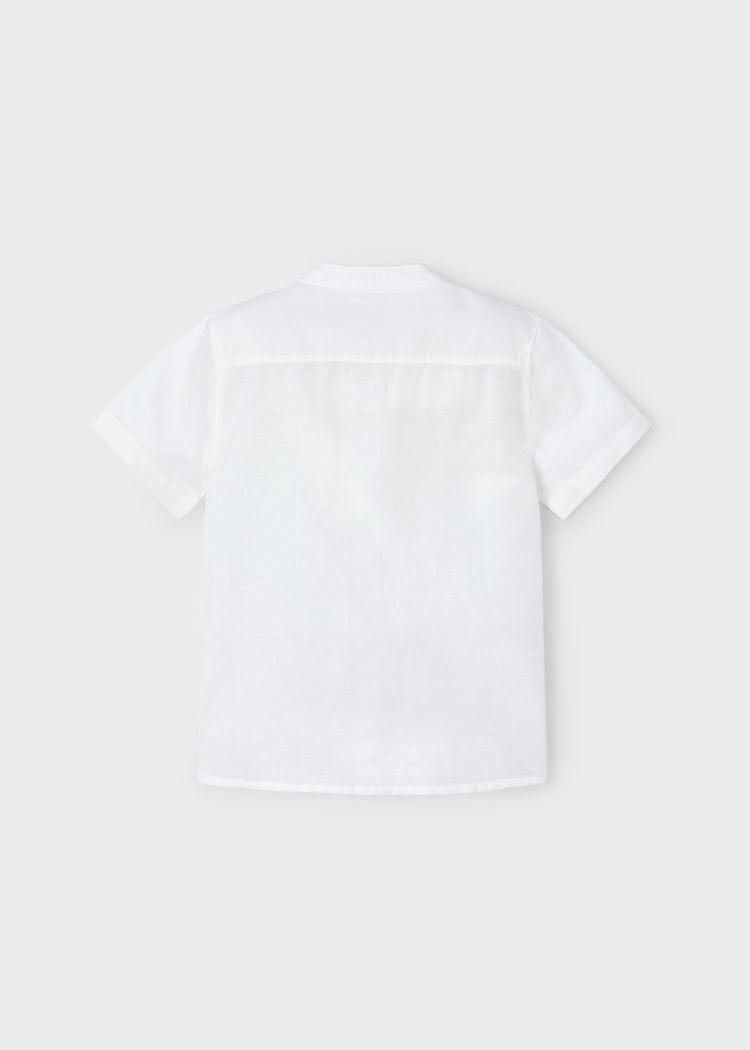 Mayoral Usa Inc Mayoral Mandarin Collar Button Up Shirt in Cream - Little Miss Muffin Children & Home