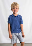 Mayoral Usa Inc Linen Bermuda Shorts in Blue Stripe - Little Miss Muffin Children & Home