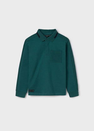 Mayoral Long Sleeve Pique Polo