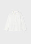 Mayoral Usa Inc Mayoral Long Sleeve Polo Shirt in Cream - Little Miss Muffin Children & Home