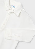 Mayoral Long Sleeve Polo Shirt in Cream