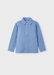 Mayoral Usa Inc Mayoral Long Sleeve Polo Shirt in Glacial - Little Miss Muffin Children & Home