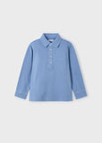 Mayoral Long Sleeve Polo Shirt in Glacial