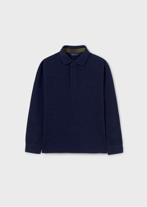 Mayoral Long Sleeve Polo in Navy