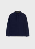 Mayoral Long Sleeve Polo in Navy