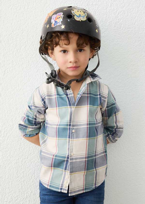 Long Sleeve Button Down Plaid Shirt