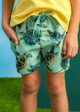 Mayoral Turtle Print Swim Trunks