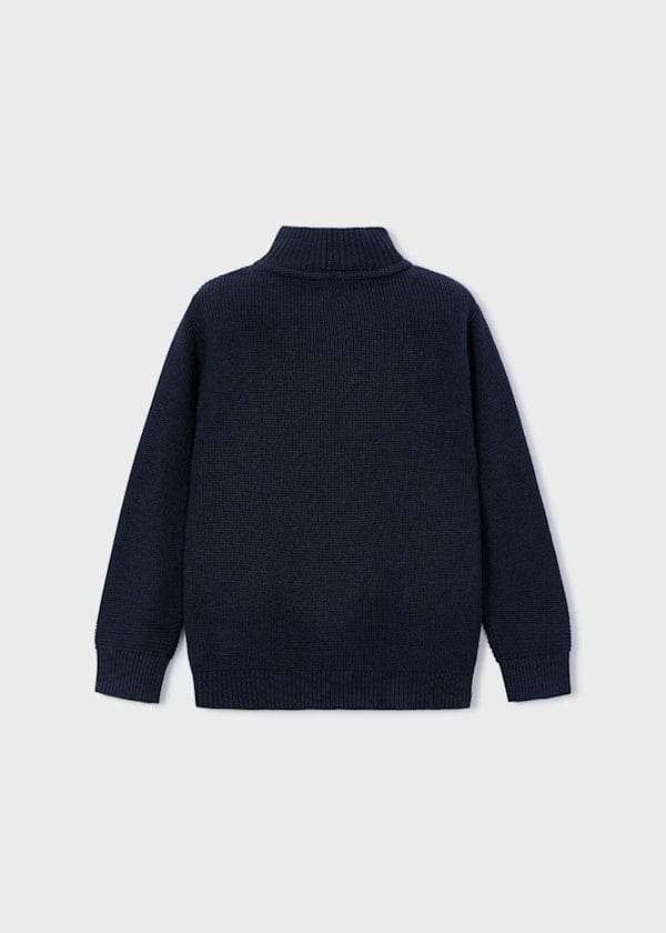 navy blue quarter zip sweater
