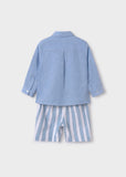 Abel & Lula Abel & Lula Linen Shirt & Striped Shorts Set for Boy - Little Miss Muffin Children & Home