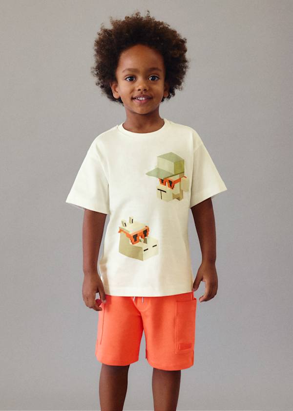 Mayoral Usa Inc Drawstring Shorts with Patch Pockets in Orange - Little Miss Muffin Children & Home