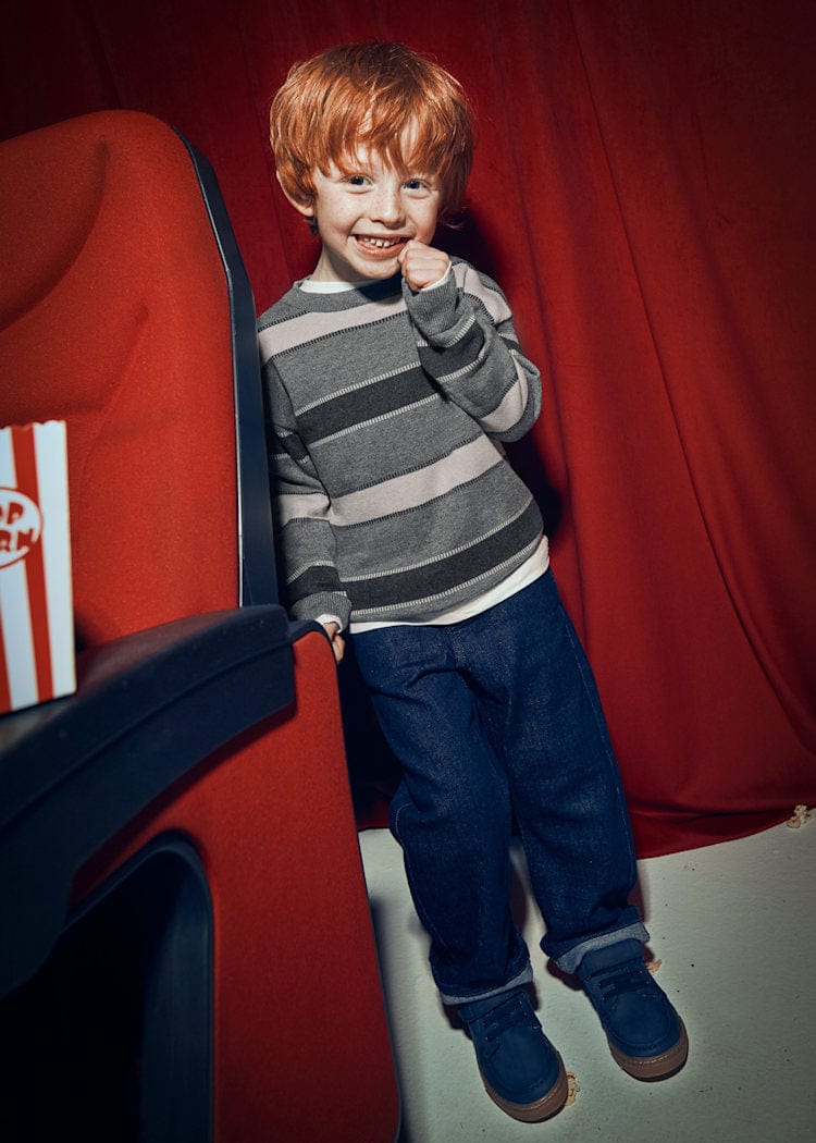 Mayoral Usa Inc Striped Knit Sweater in Graphite - Little Miss Muffin Children & Home