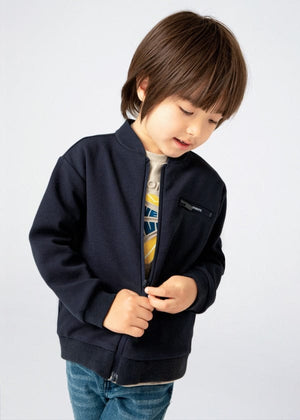 Mayoral Usa Inc Mayoral Zip Up Varsity Jacket in Navy - Little Miss Muffin Children & Home