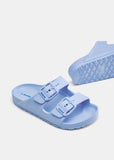 Mayoral Usa Inc Mayoral Double Strap Slide Sandals in Sky Blue - Little Miss Muffin Children & Home