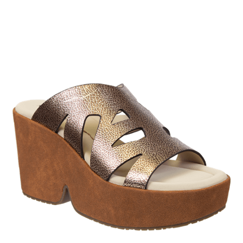 Naked Feet Naked Feet Brio Metallic Platform Wedge - Little Miss Muffin Children & Home