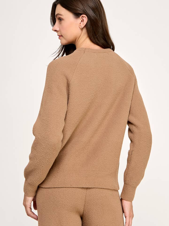 brown soft sweater top