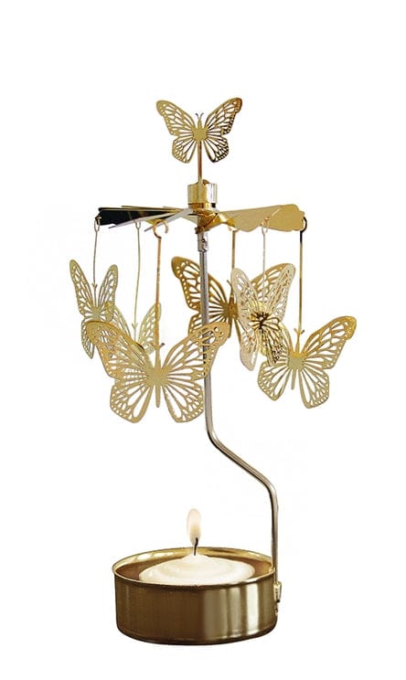 butterfly rotating candle holder