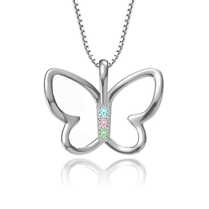 sterling silver butterfly necklace