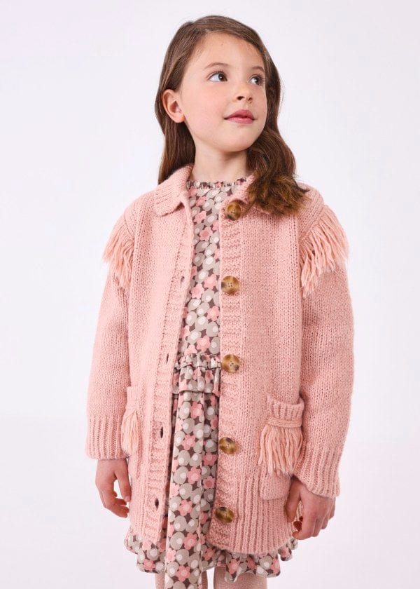 Cardigan bébé fille en coton - Rose/multico | Paris