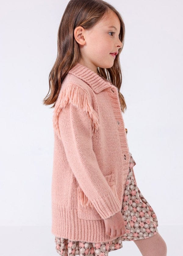 Mayoral Knit Cardigan with Fringe Detail – Little Miss Muffin
