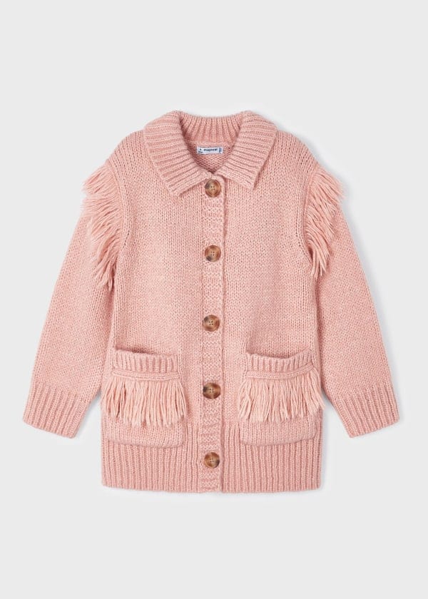 Mayoral Usa Inc Mayoral Knit Cardigan with Fringe Detail - Little Miss Muffin Children & Home