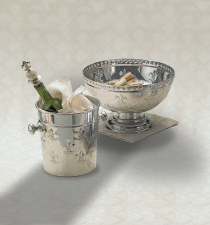 India Handicrafts India Handcrafts Fleur de Lis Punch Bowl - Little Miss Muffin Children & Home