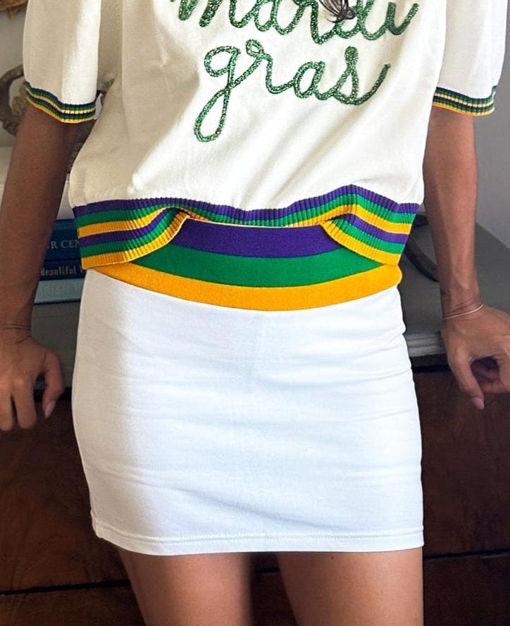 Mardi Gras Creations Mardi Gras Creations Adult Straight Cut Skort - White - Little Miss Muffin Children & Home