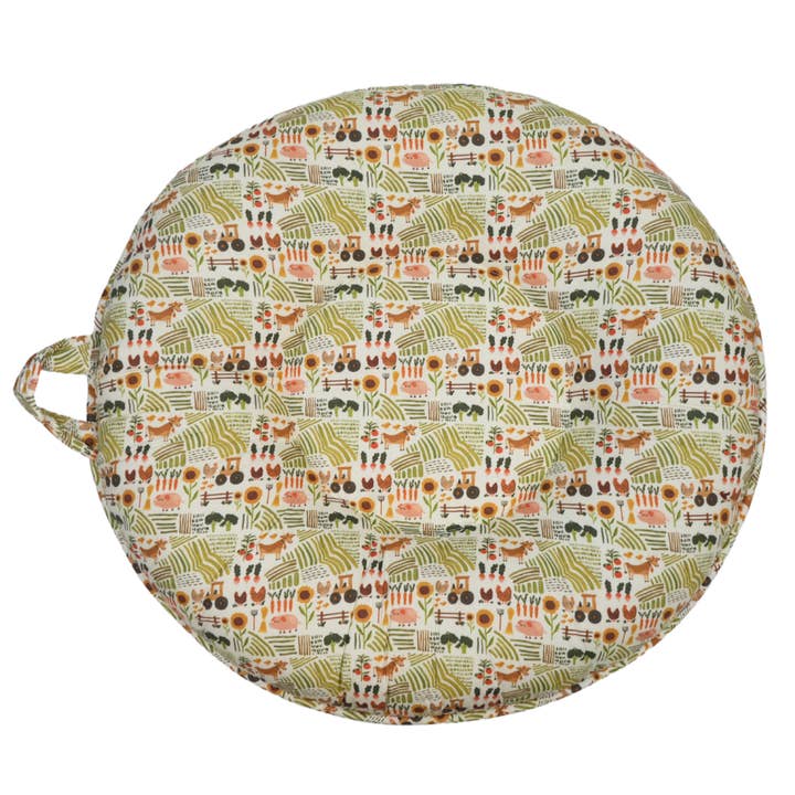 Little Farmer 34" Diameter Round Lucy Darling Children's Floor Cushion