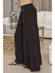 Italian Linen Tiered Palazzo Pants