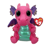 Ty Inc Beanie Boos Spitfire the Pink Dragon (Regular Size- 6")