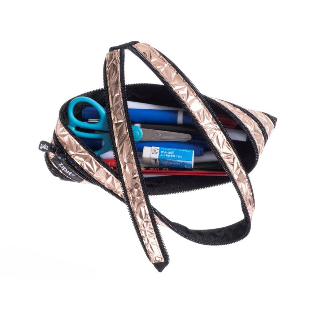 Zipit Usa Metallic Pouch in Rosegold - Little Miss Muffin Children & Home