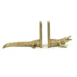 Contrast Inc Gold Crocodile Bookends Set of 2