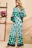 Cezele Geometric Print Pants Set