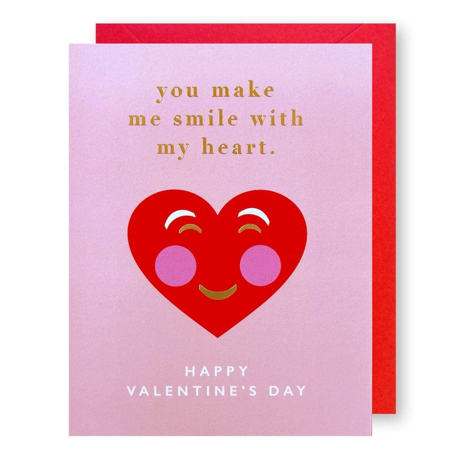 J.Falkner Cards J Falkner Valentines Smiling Heart Card - Little Miss Muffin Children & Home