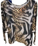 Loowie Multi Animal Print Knit Sweater